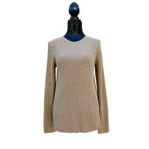 Banana Republic Filpucci Seamless Sweater Ribbed Tan Medium NWT